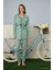 Kadın Yeşil 3'lü Pijama Takımı 4