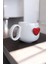 One Love One Heart - Kırmızı Büyük Kalpli El Yapımı Seramik Mug 200 ml Fincan 1