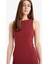 Bodycon Vücudu Saran Bisiklet Yaka Bengalin Kolsuz Mini Elbise E3975AX25SP 4