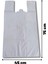 100 Adet 45X75 Ultra Kalın Et Taşıma Poşeti Poşeti (40 kg Taşır) 2