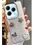 Infinix Hot 40 Uyumlu 3D Taş Kurdele Kelebek Kalp Glitter Işleme Motifli Simli Sert Kapak 1