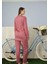 Kadın Pembe 3'lü Pijama Takımı 4