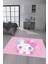 Kaymaz taban makinada yıkanabilir dijital baskı hello kitty desenli genç odası halısı dot taban halı gnc69 1