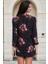 Siyah Çiçek Desenli, Uzun Kollu, Klasik Kesim, Gömlek 2