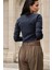Siyah Crop, Fermuar Detaylı, Basic Bluz 2