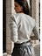 Gri Crop, Fermuar Detaylı, Basic Bluz 2