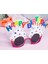 Happy Birthday Yazılı Beyaz Fuşya Renk Parti Gözlüğü 12 x 7 cm (4744) 1