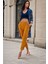 Hardal Beli Lastikli, Cep Detay, Casual Pantolon 1