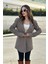 Kadın Vizon Astarlı Tek Düğme Vucüda Oturan Kalıp Fitilli Kaşe Kumaş Blazer Ceket 4