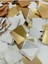 Dekor Süs Mozaık Ayna 100 Adet 3cm*3cm Pleksi Dekoratif Gold Antre Banyo 2