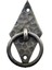 Antika Tarz Dekoratif Pirinç Dik Baklava Halka , Mobilya Kulbu - 82X41 mm, Oksit Tdrtr 1