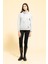 Yaka Kordon Detaylı Kanguru Cep Gri Sweatshirt 4