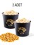 Metal Popcorn Kutusu - Patlamış Mısır Kovası 2 Adet 1