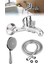 Banyo Duş Bataryası Sıcak Soğuk Mix Banyo Çeşmesi ve Spiral Hortum ve Başlık Seti Prinç 1