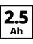 Inhell 18 V 2.5 Ah Power X-Change Bataryası - Akü 3