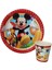 Doğum Günü Mickey Mouse Baskılı Tabak + Bardak 8'li Takım 1