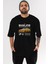 Skylıne x Supra Ön Baskılı Oversize T-Shirt Erkek Kadın Unisex %100 Pamuk Bisiklet Yaka Tişort 1