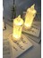 Dekor Plastik LED Mum 8 cm 1 Adet Pilli 1