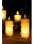Dekor Plastik LED Mum 8 cm 1 Adet Pilli 2