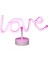 Love Yazılı Neon LED Pembe Başucu Masa Lambası 4