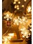 Kar Tanesi Led Animasyonlu 5 Metre 28 LED Pilli Gün Işığı Kristal 1
