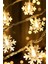 Kar Tanesi Led Animasyonlu 5 Metre 28 LED Pilli Gün Işığı Kristal 4