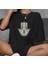Bisiklet Yaka Baskılı Oversize Thirt Iyah 1