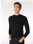 Fermuarlı Yaka Slim Fit Siyah Erkek Kazak WM04_ZMG9 4