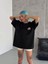Bisiklet Yaka Baskılı Oversize Thirt Iyah 1
