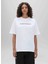 Yuvarlak Yaka Baskılı Beyaz Kadın T-Shirt Z ZY04 V070 2