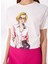 Bisiklet Yaka Düz Kırık Beyaz Kadın T-Shirt F5SL-TST0286 4