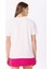 Bisiklet Yaka Düz Kırık Beyaz Kadın T-Shirt F5SL-TST0286 5