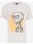 Bisiklet Yaka Baskılı Kırık Beyaz Kadın T-Shirt F5SL-TST0281 1