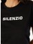 Yuvarlak Yaka Baskılı Siyah Kadın T-Shirt Z Z035 A335 4