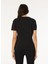 Yuvarlak Yaka Baskılı Siyah Kadın T-Shirt Z Z035 A335 5