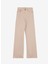 Yüksek Bel Bol Paça Regular Fit Ekru Kadın Denim Pantolon J5SL-PNT7155 1
