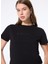 Yuvarlak Yaka Baskılı Siyah Kadın T-Shirt 101752-A227/Z99 4