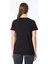 Yuvarlak Yaka Baskılı Siyah Kadın T-Shirt 101752-A227/Z99 5