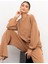Yuvarlak Yaka Düz Açık Kahve Kadın SweatShirt 104002-A115 D91 1