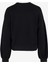 Yuvarlak Yaka Düz Siyah Kadın SweatShirt 104002-A115 Z99 3
