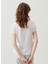 V Yaka Düz Beyaz Kadın T-Shirt JAC51E25_BLANC 4