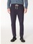 Bağlamalı Bel Normal Paça Slim Fit Mavi Erkek Pantolon AU-7371Q Pant Woven 3