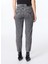 Normal Bel Düz Paça Standart Gri Kadın Denim Pantolon 8P0402 5