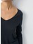 V Yaka Düz Lacivert Kadın T-Shirt JAC52E25_NAVY 3