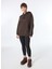 Yuvarlak Yaka Baskılı Kahve Kadın SweatShirt 101685-A21P M28 2