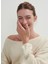 Kayık Yaka Düz Ekru Kadın SweatShirt ITO03AE25_ECRU Melange 2