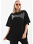 Unisex Taş Desenli Oversize Thirt Beyaz 1