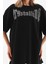Unisex Taş Desenli Oversize Thirt Beyaz 2