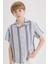 Erkek Çocuk Oversize Geniş Kalıp Polo Yaka Kısa Kollu Gömlek E2921A825SM 1