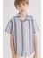 Erkek Çocuk Oversize Geniş Kalıp Polo Yaka Kısa Kollu Gömlek E2921A825SM 4